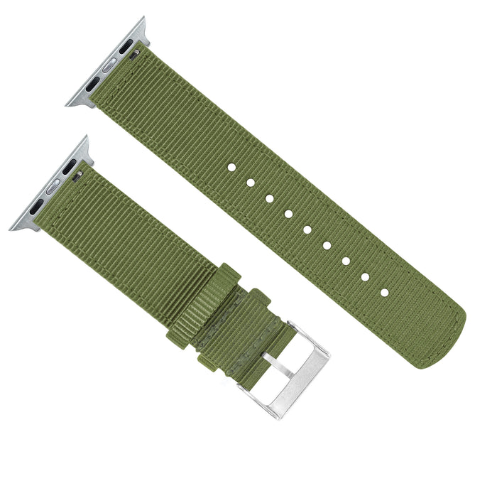 Apple Watch | Two-piece NATO® style | Army Green - Barton Watch Bands