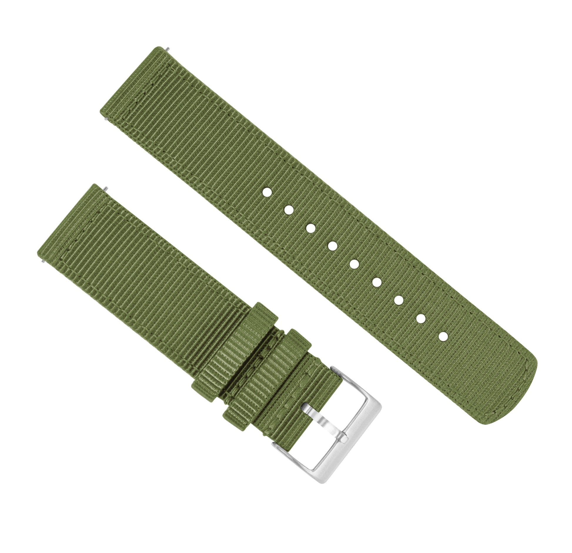 Olive Green & Tan Paracord Watch Band Strap Lug size 22mm, 24mm, 26mm