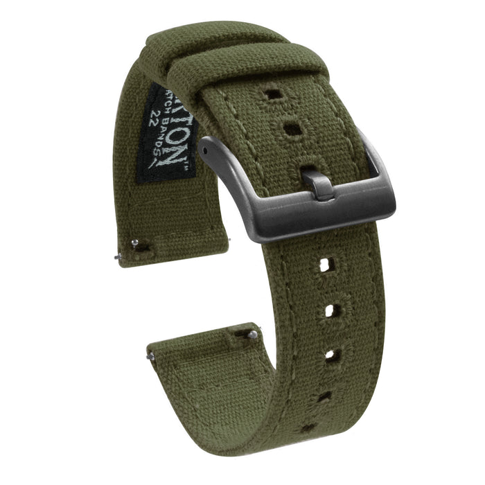 Army Green | Crafted Canvas - Barton Watch Bands