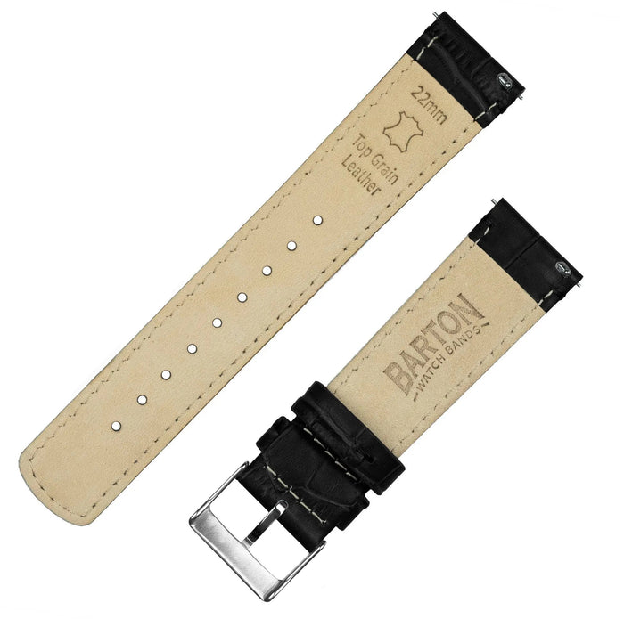 Huwawei Watch | Black Alligator Grain Leather - Barton Watch Bands