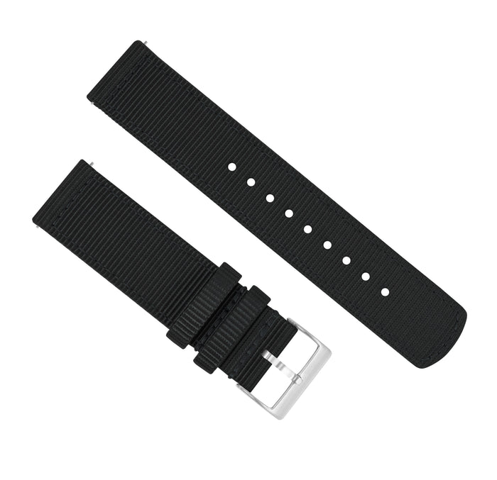 Amazfit Bip | Two-Piece NATO® style | Black - Barton Watch Bands