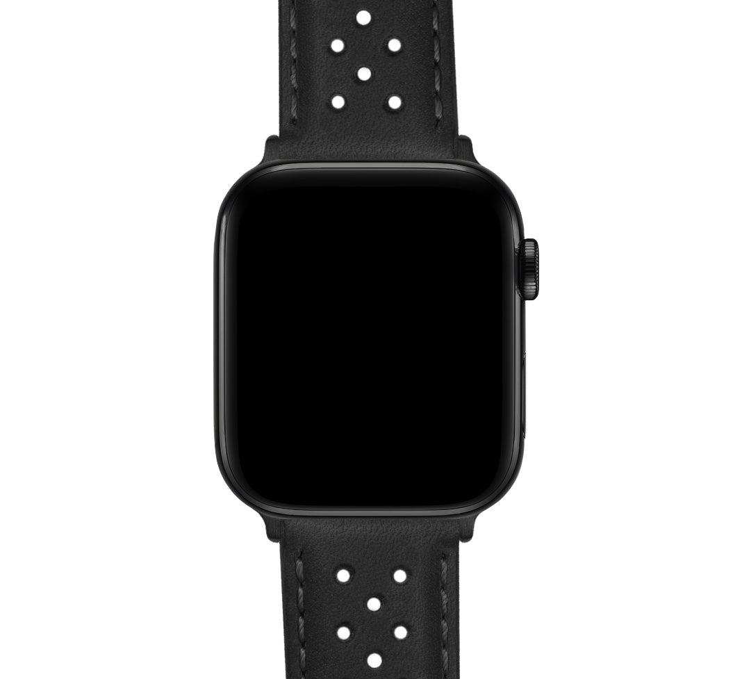 Apple Watch Black Racing Horween Leather Watch Band – Barton Watch