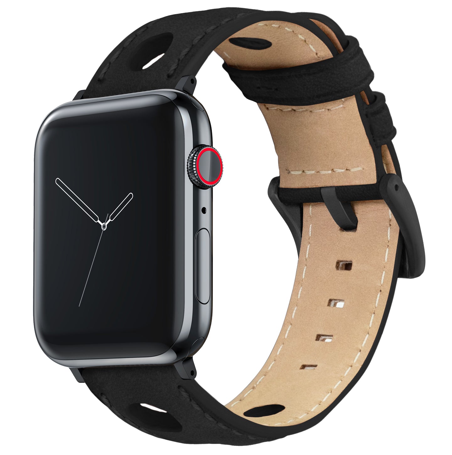 Apple Watch Black Rally Horween Leather Watch Band Barton Watch