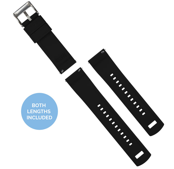 Samsung Galaxy Watch5 | Elite Silicone | Cool Grey Top / Black Bottom - Barton Watch Bands