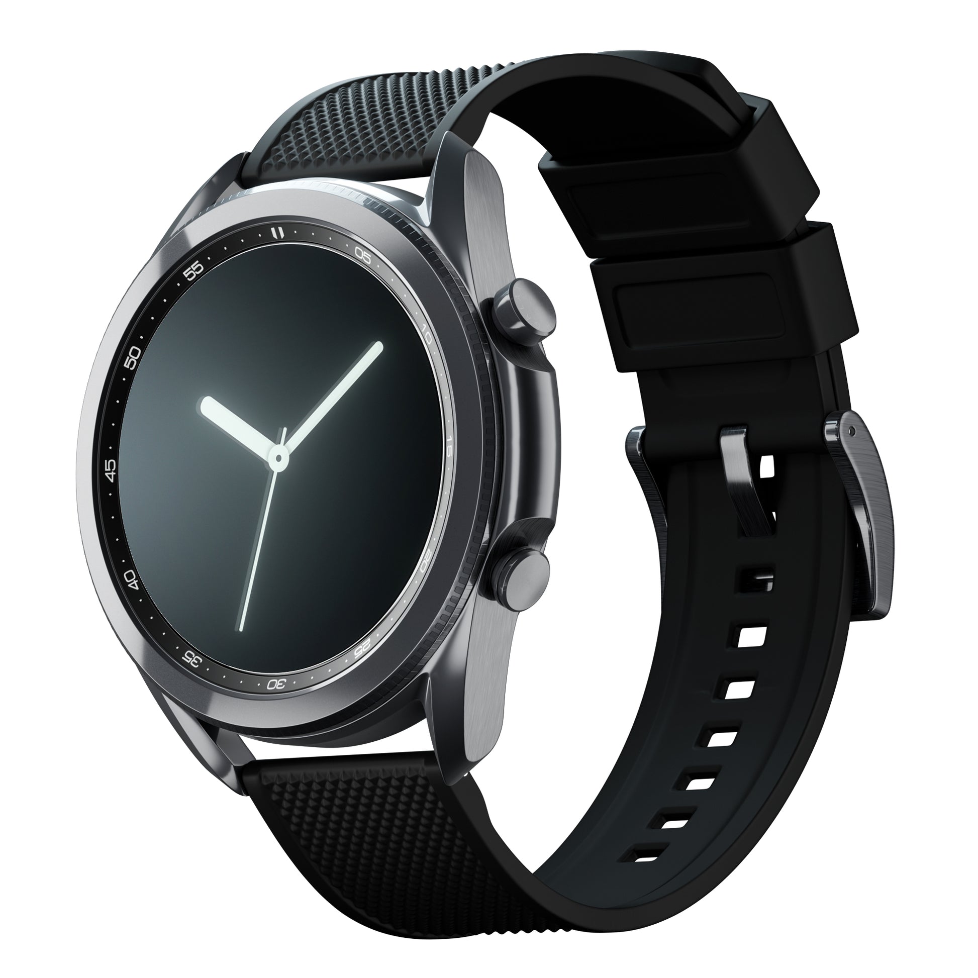 Samsung Galaxy Watch4 | Cordura Fabric & Silicone Hybrid | Black by Barton Watch Bands Black PVD