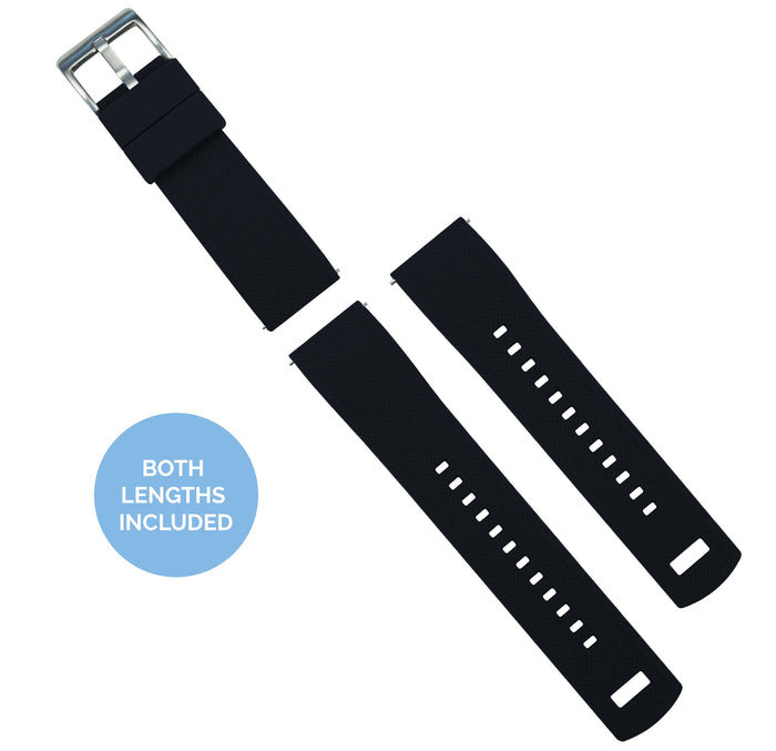 Samsung Galaxy Watch5 | Elite Silicone | Black - Barton Watch Bands