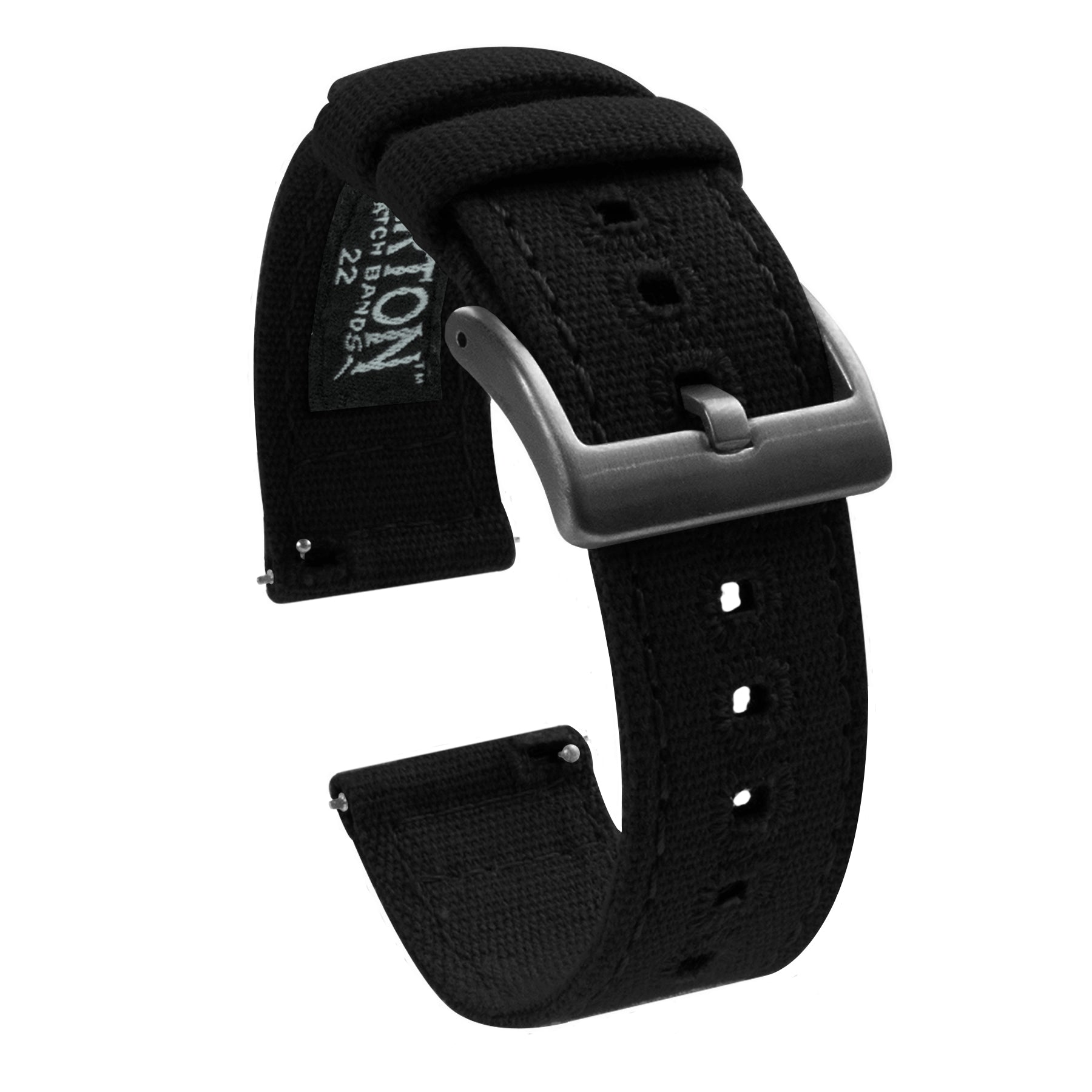 Canvas and leather hot sale watch strap