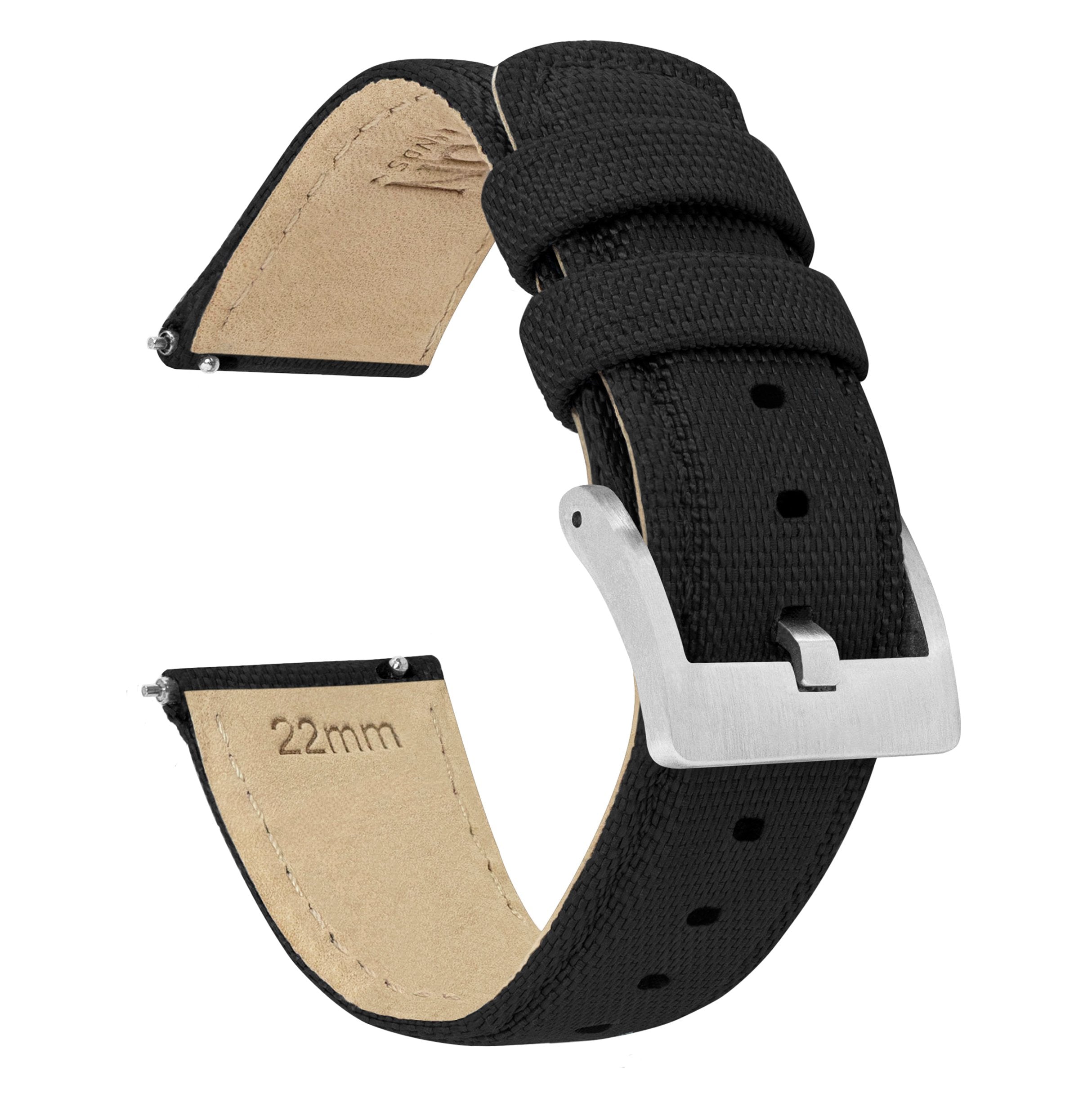 LIRAMARK 22mm Quick Release Leather Watch Band Crocodile Pattern Leather  Series Watch Strap for Watches with 22mm lugs Width (Black) Smart Watch  Strap Price in India - Buy LIRAMARK 22mm Quick Release