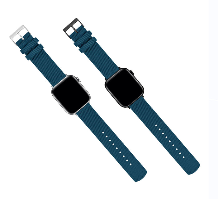 Apple Watch | Two-piece NATO® style | Steel Blue - Barton Watch Bands