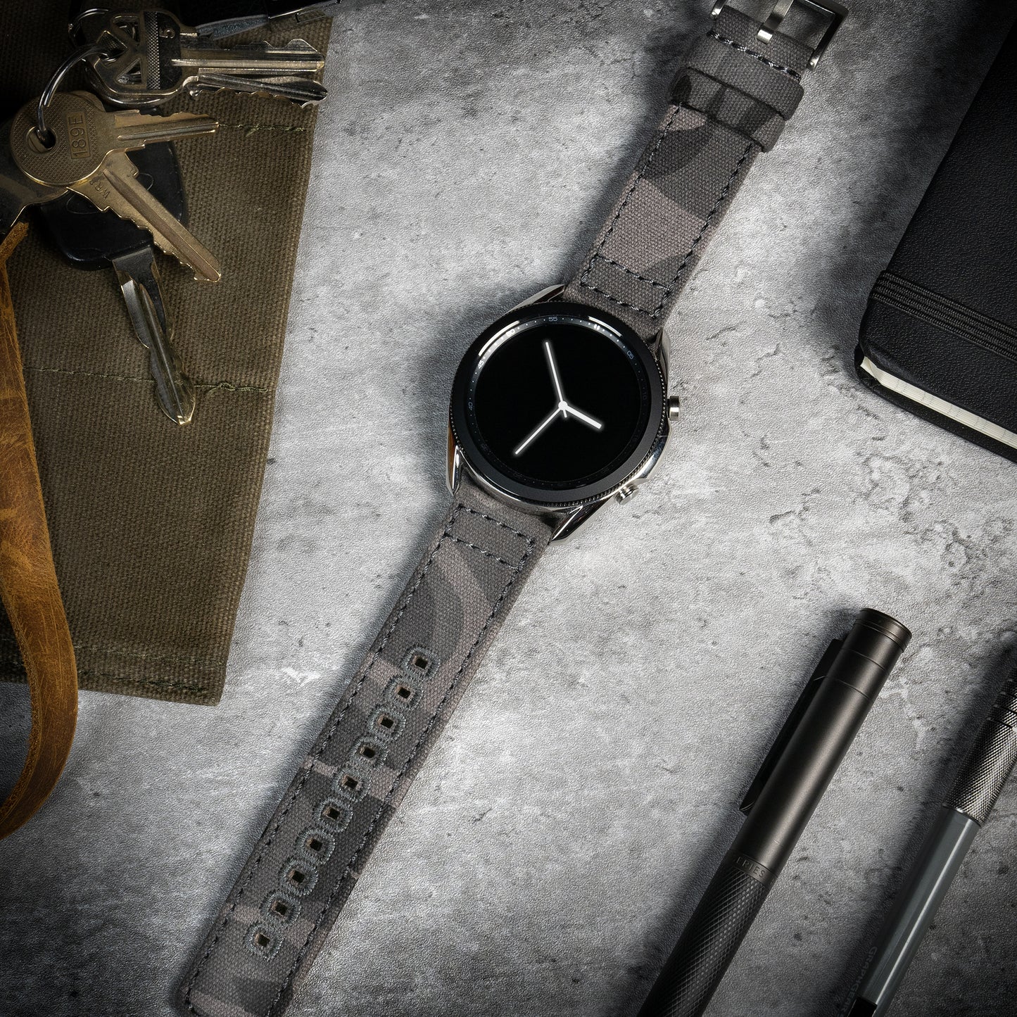 Samsung Galaxy Watch4 Grey Camouflage Canvas Watch Band – Barton
