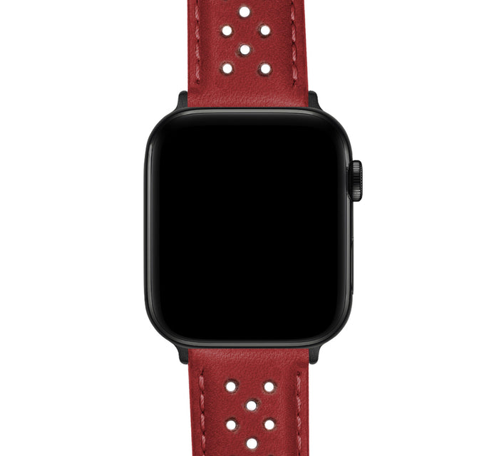 Apple Watch | Crimson Red Racing Horween Leather - Barton Watch Bands