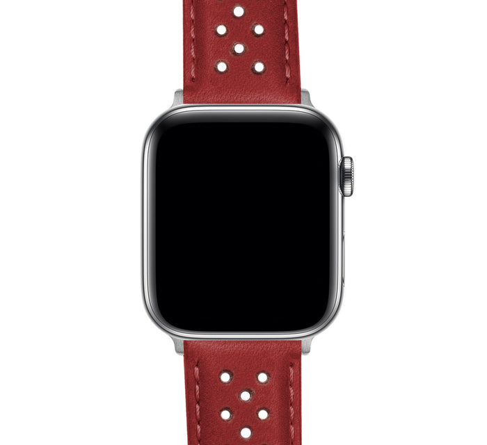 Apple Watch | Crimson Red Racing Horween Leather - Barton Watch Bands