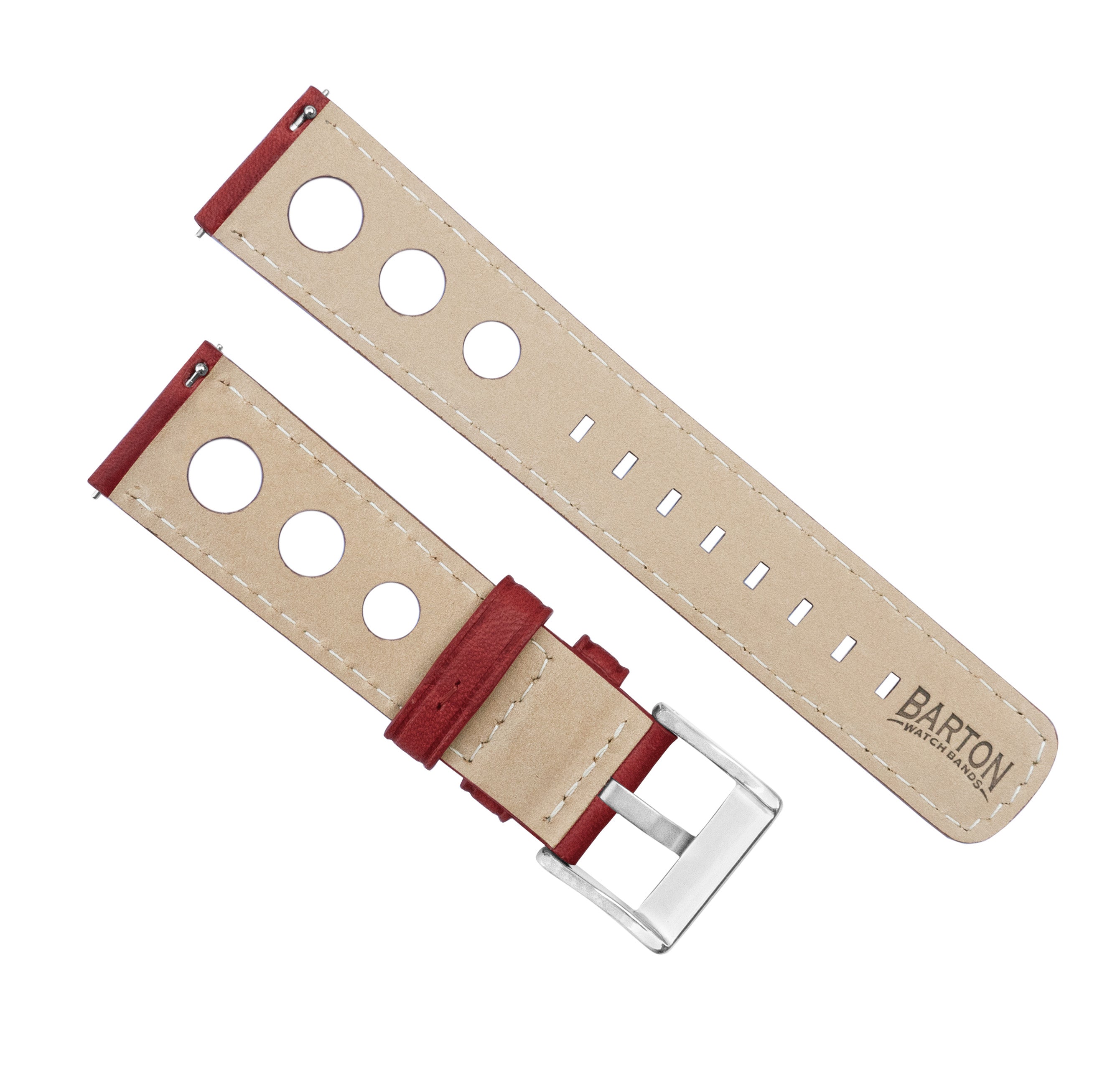 Crimson Red Rally Horween Leather Watch Band – Barton Watch Bands