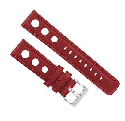 Samsung Galaxy Watch Active | Rally Horween Leather | Crimson Red - Barton Watch Bands