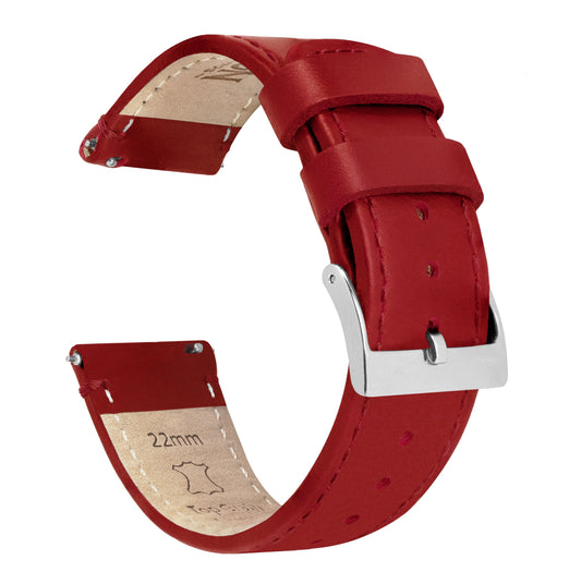 Samsung Galaxy Watch | Red Leather &  Stitching - Barton Watch Bands