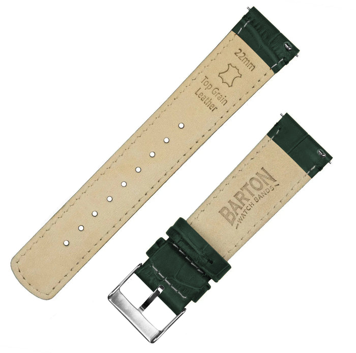 Fossil Q | Forest Green Alligator Grain Leather - Barton Watch Bands