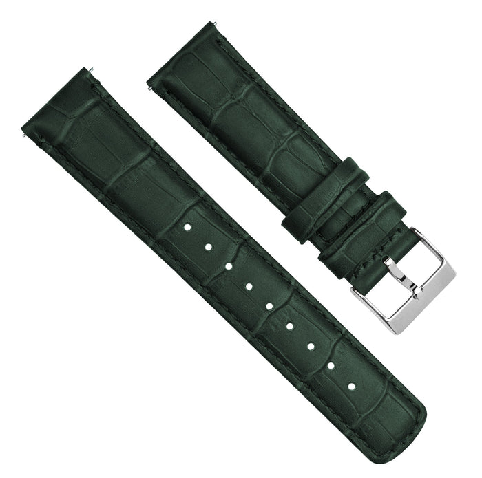 MOONSWATCH Bip | Forest Green Alligator Grain Leather - Barton Watch Bands