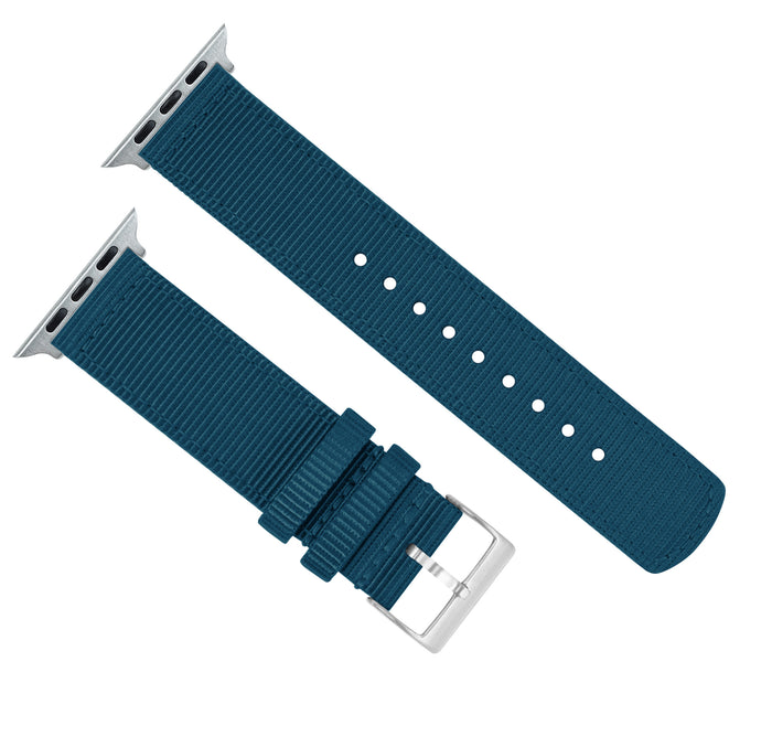 Apple Watch | Two-piece NATO® style | Steel Blue - Barton Watch Bands