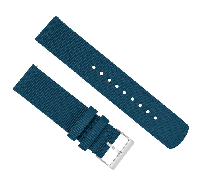 Samsung Galaxy Watch | Two-Piece NATO Style | Steel Blue - Barton Watch Bands