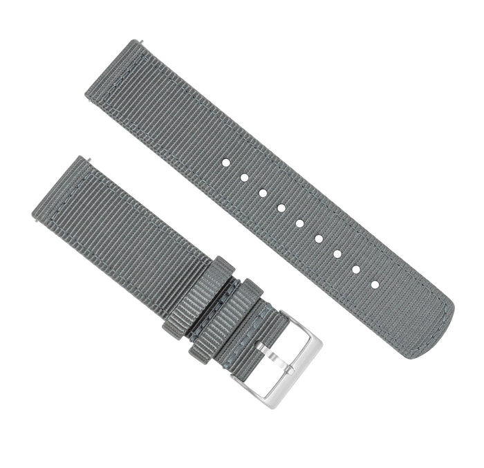 Samsung Galaxy Watch Active | Two-Piece NATO® style | Smoke Grey - Barton Watch Bands