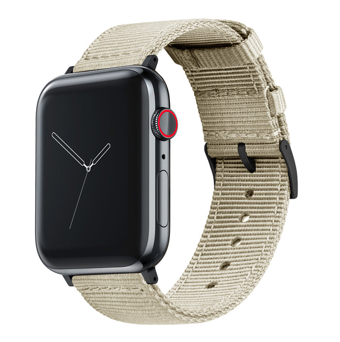 Apple Watch | Two-piece NATO Style | Khaki Tan - Barton Watch Bands