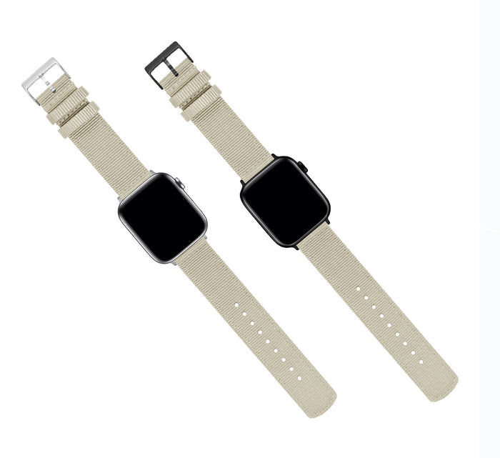 Apple Watch | Two-piece NATO Style | Khaki Tan - Barton Watch Bands