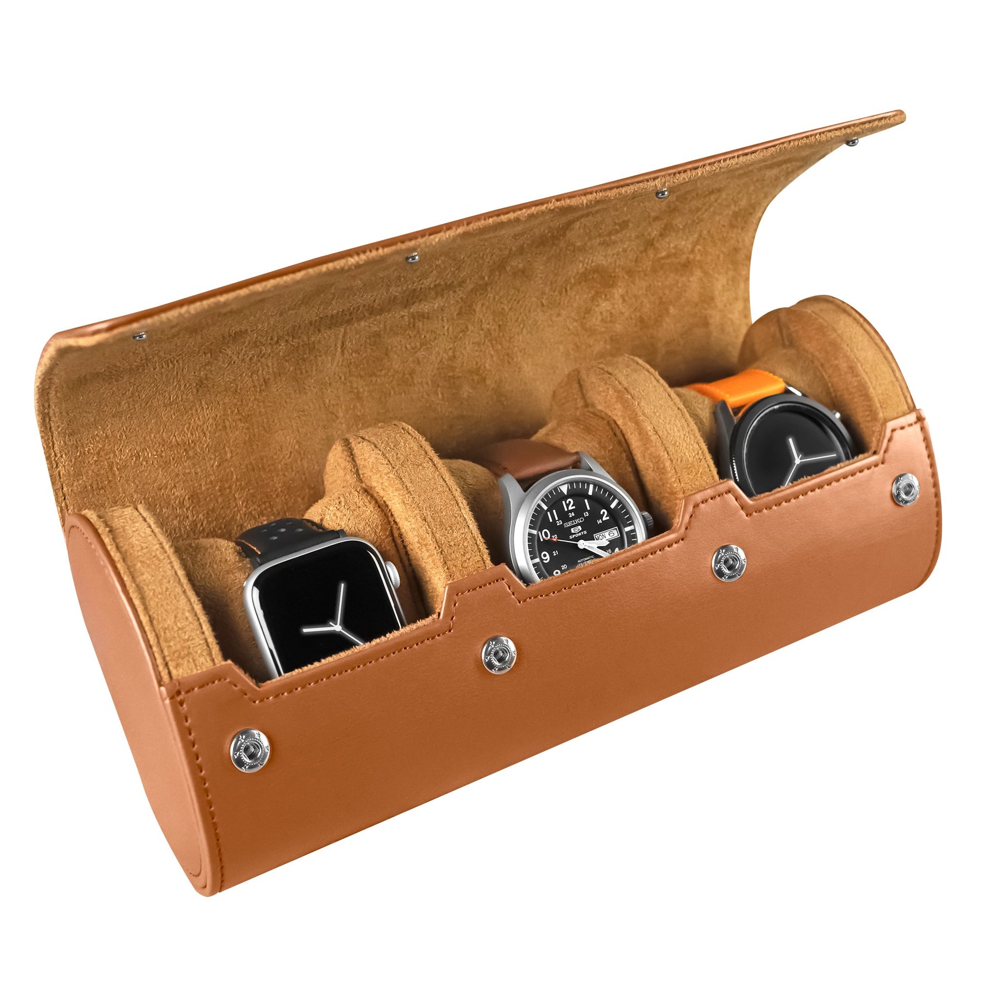 Leather Travel Watch Case for 4 / Quadruple Watch Roll / -  Canada