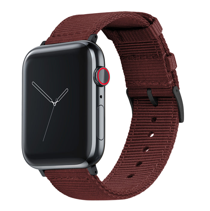 Apple Watch | Two-piece NATO Style | Merlot - Barton Watch Bands