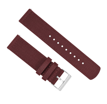 Samsung Galaxy Watch5 | Two-Piece NATO Style | Merlot - Barton Watch Bands