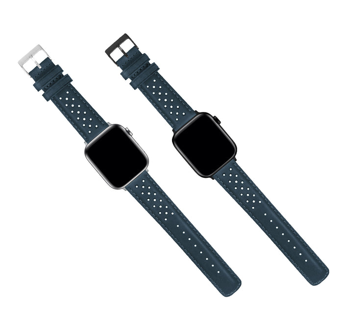 Apple Watch | Navy Blue Racing Horween Leather - Barton Watch Bands