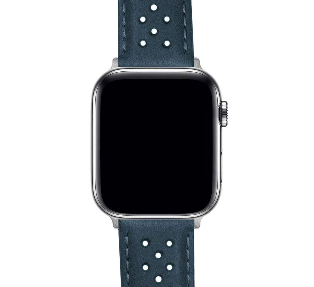 Apple Watch Navy Blue Racing Horween Leather Watch Band – Barton