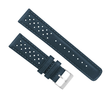 MOONSWATCH Bip | Racing Horween Leather | Navy Blue - Barton Watch Bands