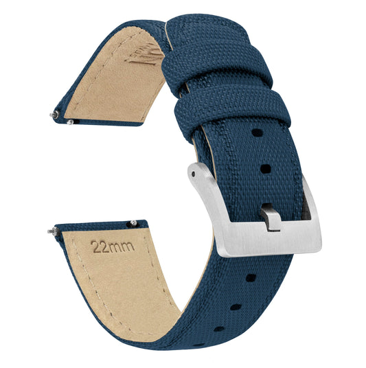 Samsung Galaxy Watch5 | Sailcloth Quick Release | Navy Blue - Barton Watch Bands