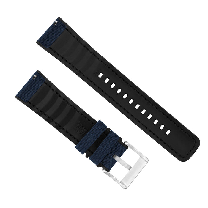 Navy Blue Cordura Fabric and Silicone Hybrid - Barton Watch Bands