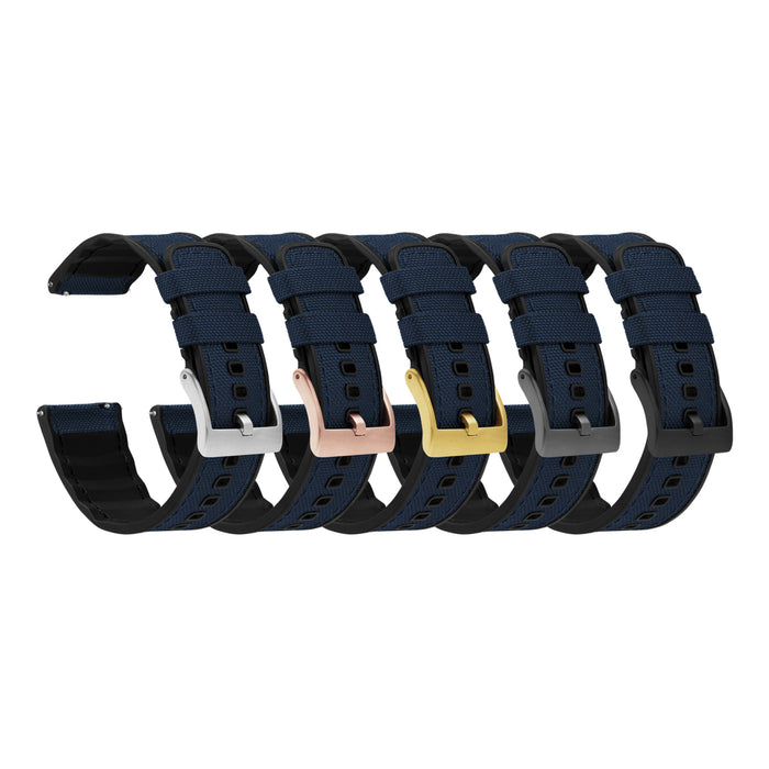 Navy Blue Cordura Fabric and Silicone Hybrid - Barton Watch Bands