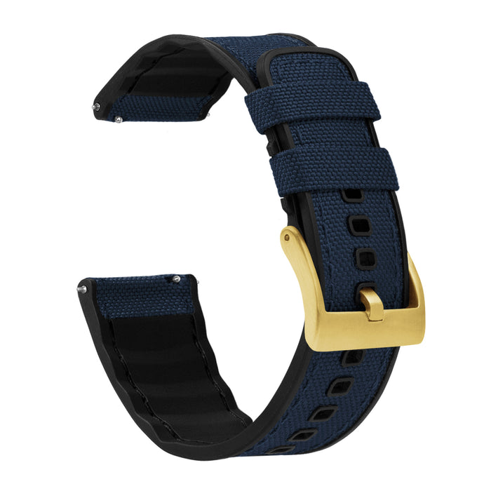 Navy Blue Cordura Fabric and Silicone Hybrid - Barton Watch Bands