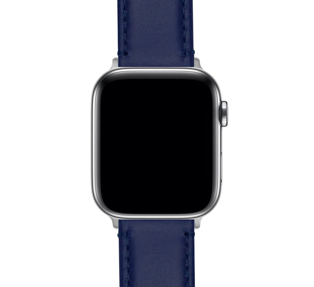 Blue Leather Apple Watch Band Barton Watch Bands