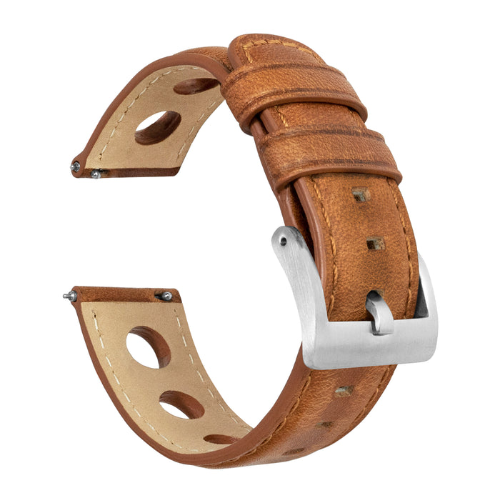 Samsung Galaxy Watch4 | Rally Horween Leather | Caramel Brown - Barton Watch Bands