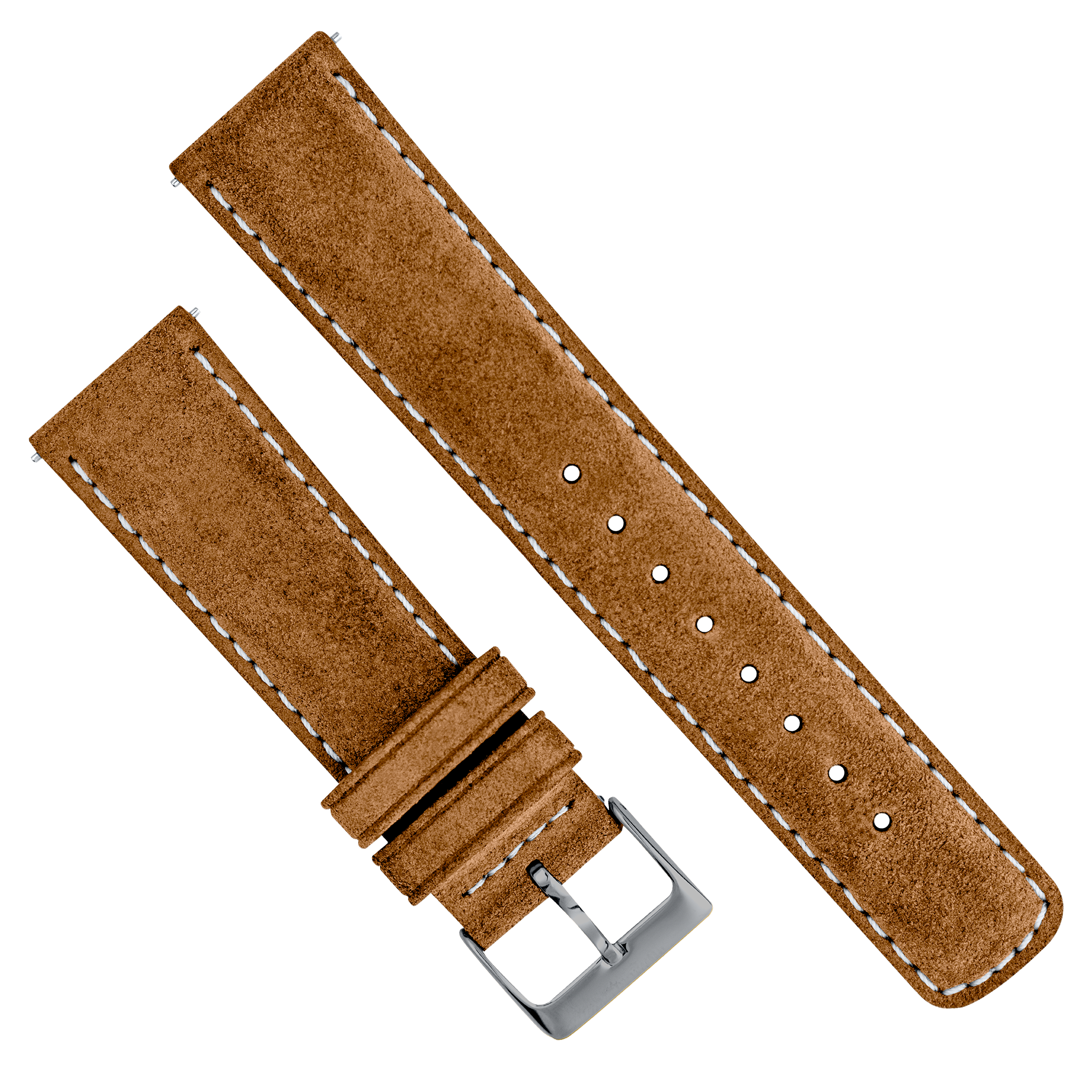 Fluco Nizza Forest Green Suede Leather Watch Strap | Holben's