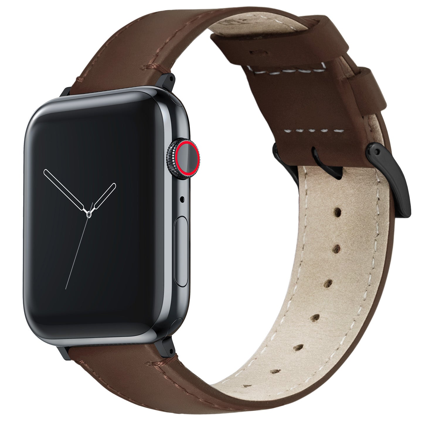 Brown GG apple watch strap