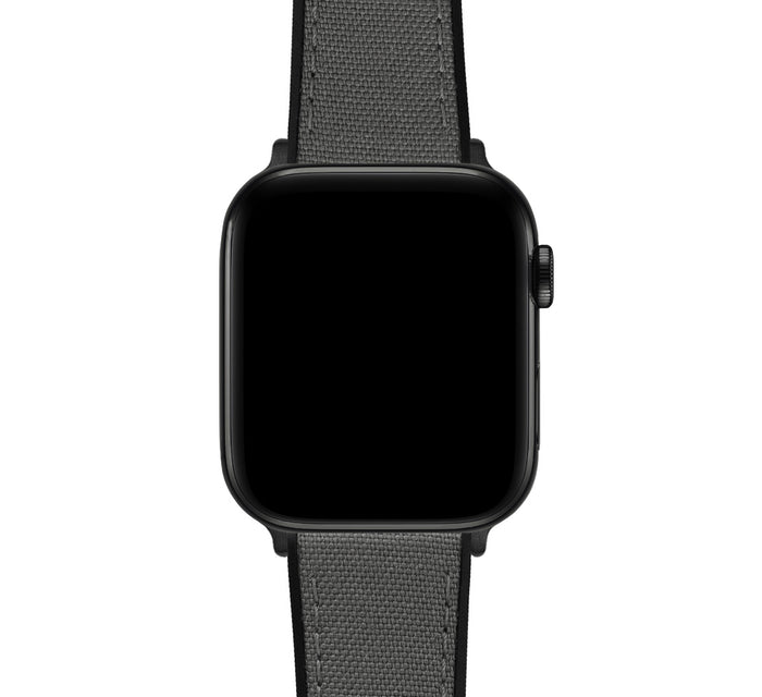 Apple Watch | Smoke Grey Cordura Fabric and Silicone Hybrid - Barton Watch Bands