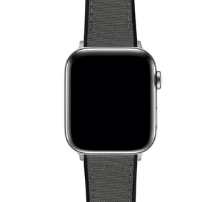 Apple Watch Smoke Grey Cordura Fabric And Silicone Hybrid Watch Band ...