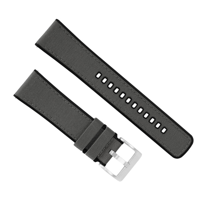 Smoke Grey Cordura Fabric and Silicone Hybrid - Barton Watch Bands