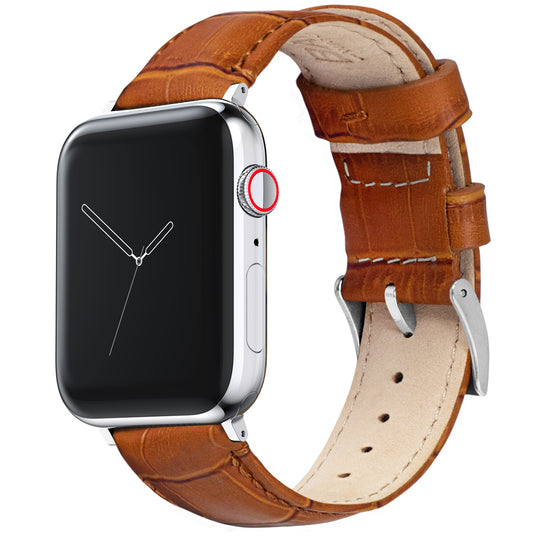 Leather Luxury Women Watch Strap For Apple watch 7 6 SE 5 4 3 Band