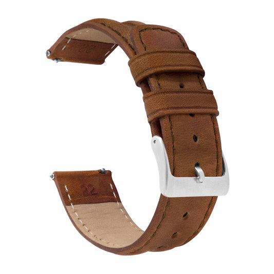 Samsung Galaxy Watch5 | Classic Horween Leather | Caramel Brown - Barton Watch Bands