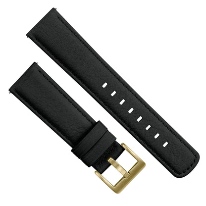 Samsung Galaxy Watch6 Black Pittards Performance Leather Black Stitching Watch Band