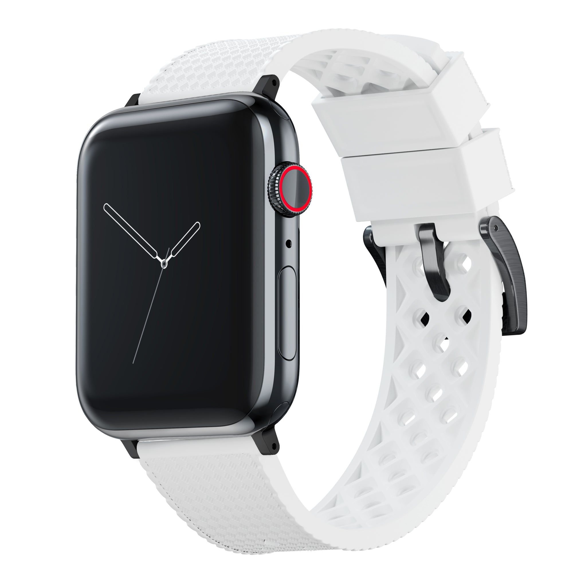 Apple watch 4 silver best sale white band