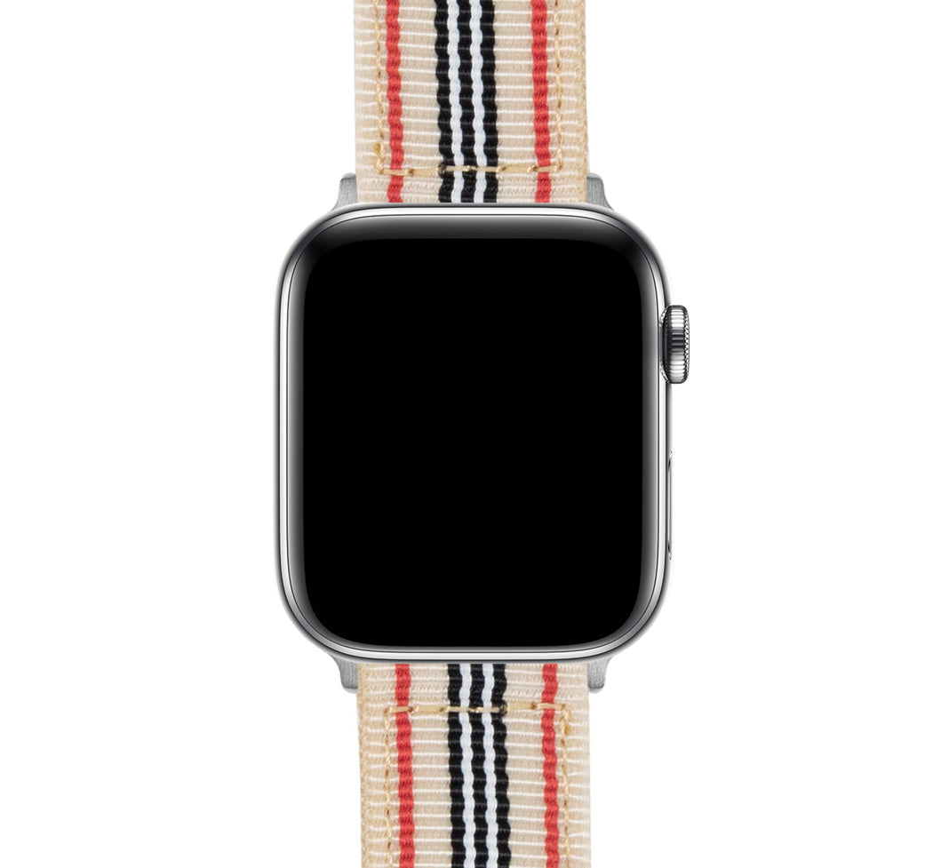 Mid Century Modern Color Blocks in Red, Gray, Black and White Apple Watch  Band by Elsys Art