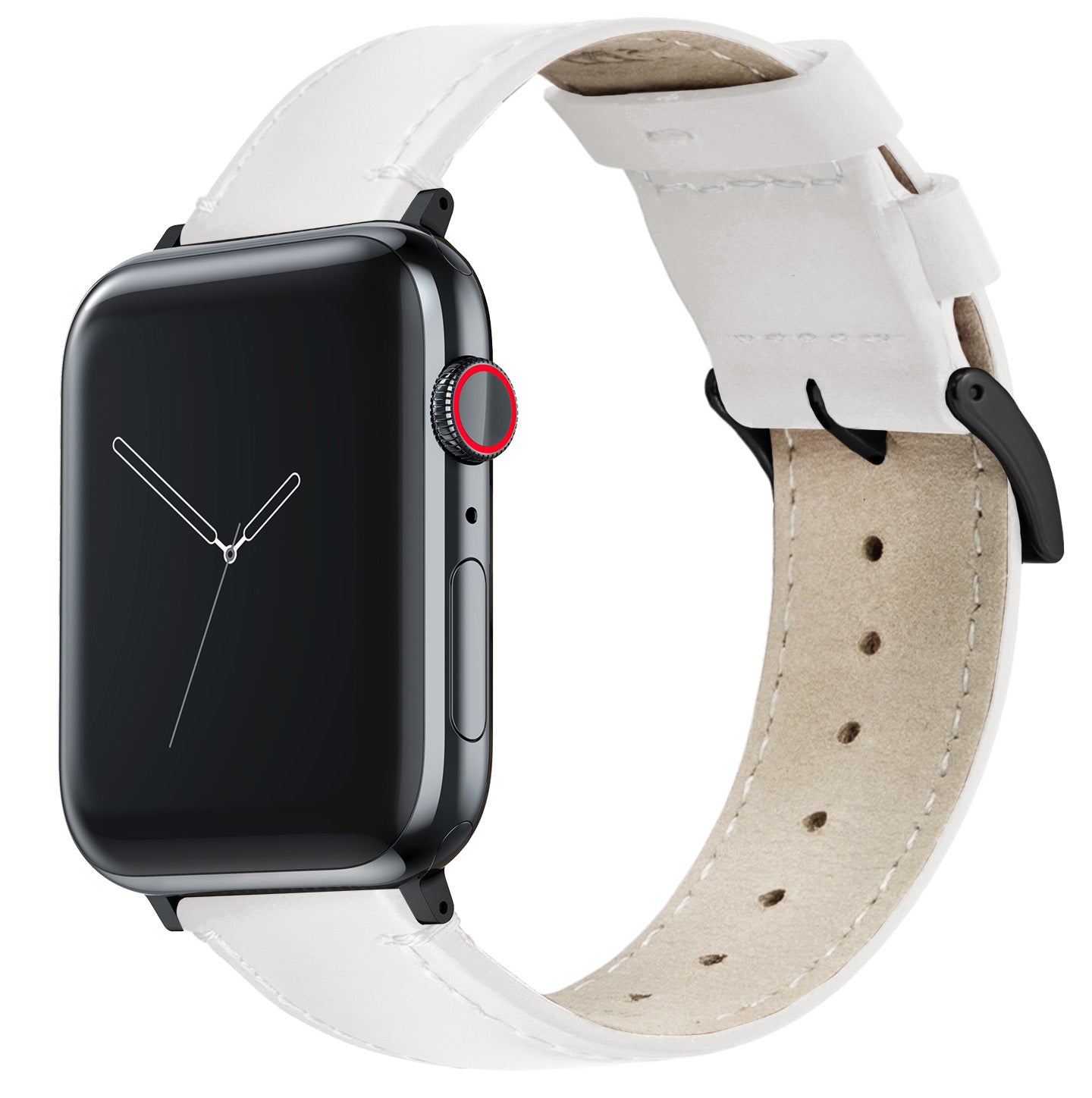 Black apple 2024 watch white strap