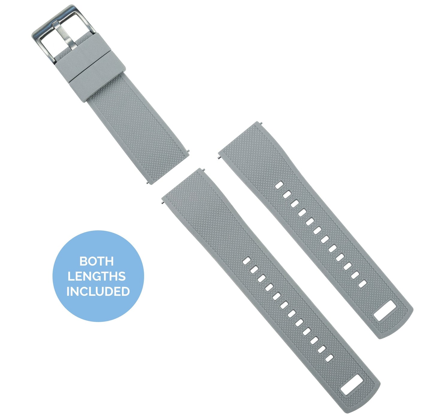 MOONSWATCH Bip | Elite Silicone | Cool Grey Top / Black Bottom - Barton Watch Bands